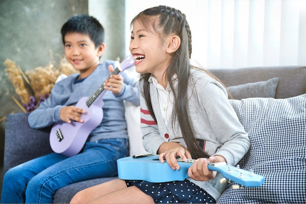 Kids Happy Playing Music